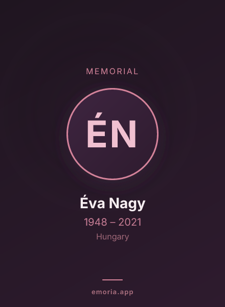 Memorial portrait of Éva Nagy