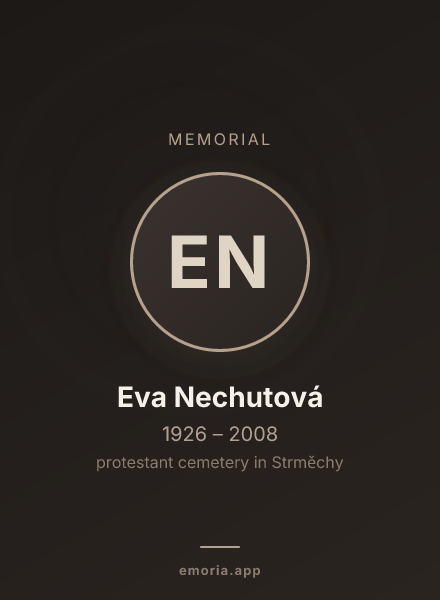 Memorial portrait of Eva Nechutová