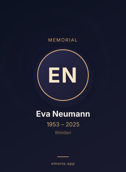 Memorial portrait of Eva Neumann