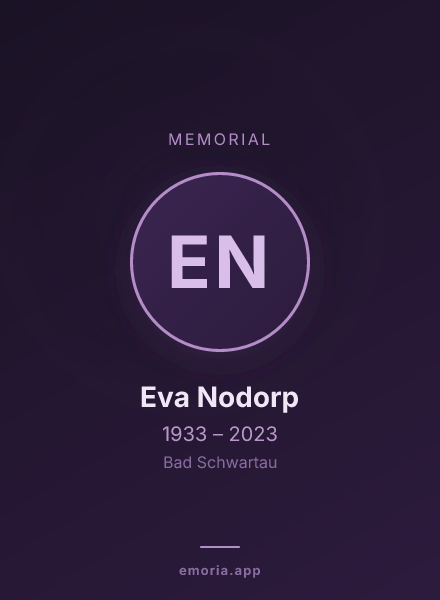 Memorial portrait of Eva Nodorp