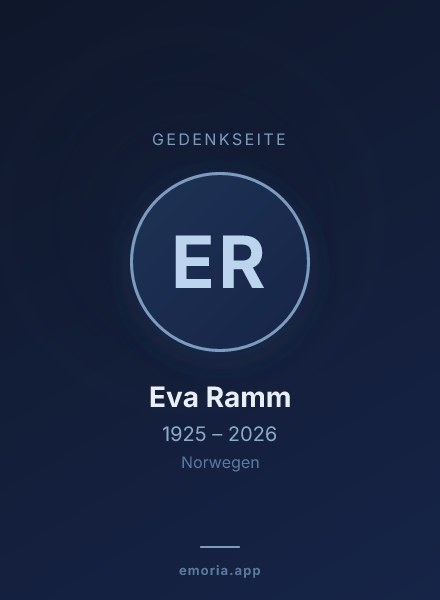 Gedenkportrait von Eva Ramm