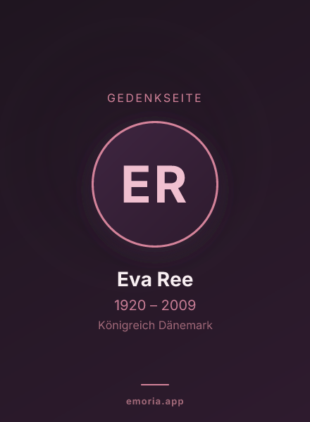 Gedenkportrait von Eva Ree