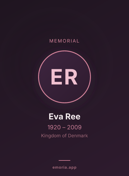 Memorial portrait of Eva Ree