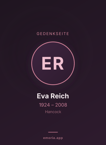 Gedenkportrait von Eva Reich