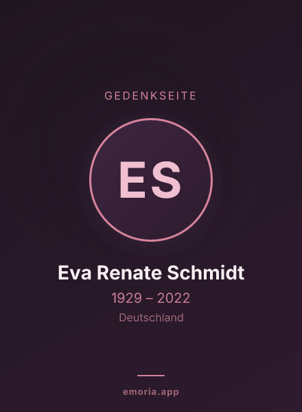 Gedenkportrait von Eva Renate Schmidt
