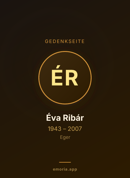Gedenkportrait von Éva Ribár
