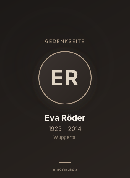 Gedenkportrait von Eva Röder