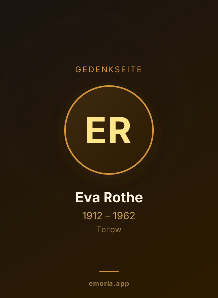 Gedenkportrait von Eva Rothe