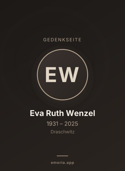 Gedenkportrait von Eva Ruth Wenzel