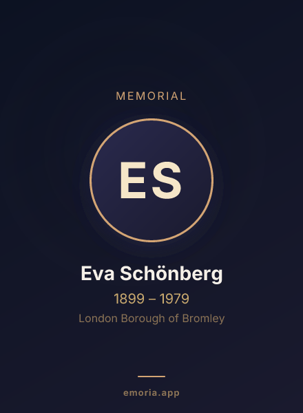 Memorial portrait of Eva Schönberg