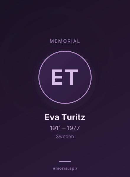 Memorial portrait of Eva Turitz