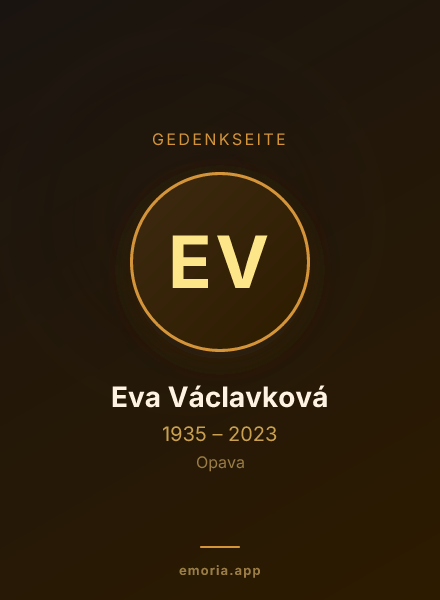 Gedenkportrait von Eva Václavková