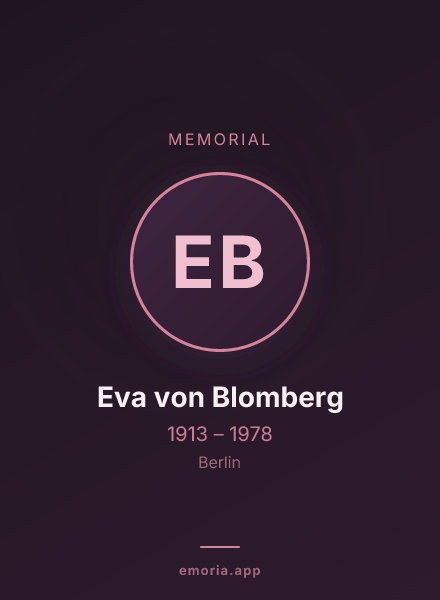 Memorial portrait of Eva von Blomberg