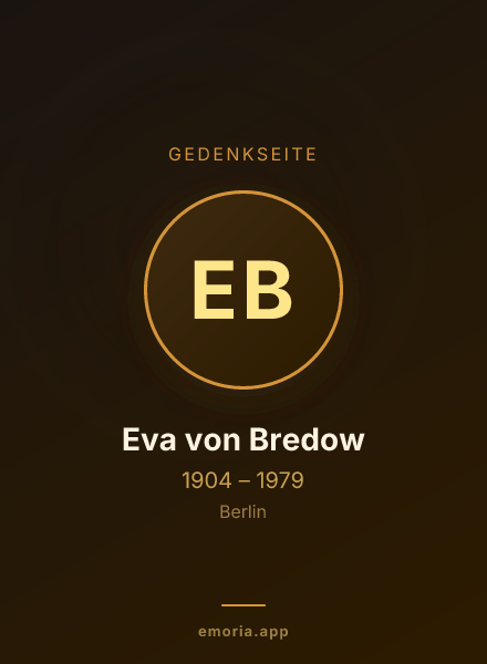 Gedenkportrait von Eva von Bredow