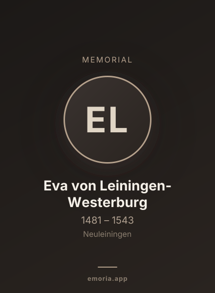 Memorial portrait of Eva von Leiningen-Westerburg