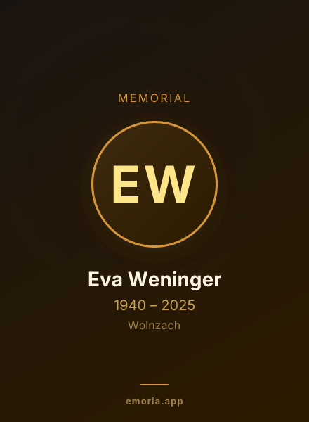 Memorial portrait of Eva Weninger