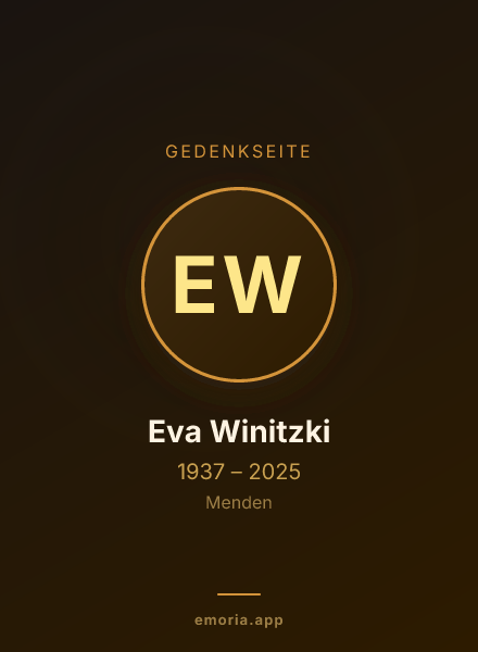 Gedenkportrait von Eva Winitzki