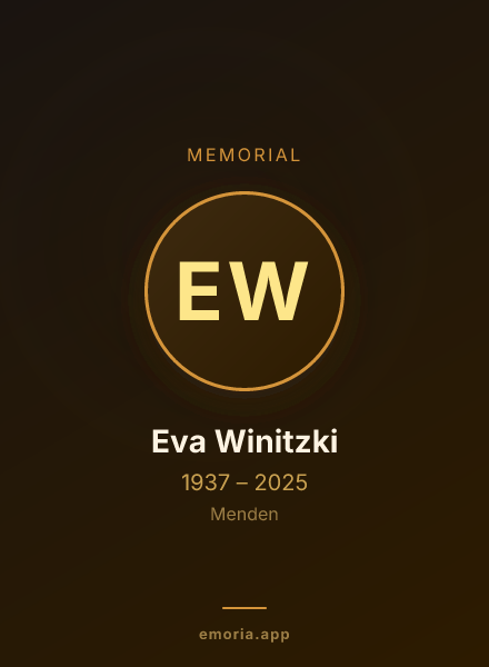 Memorial portrait of Eva Winitzki