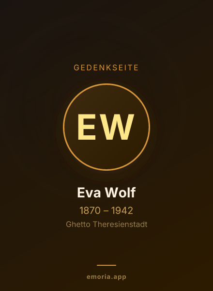 Gedenkportrait von Eva Wolf