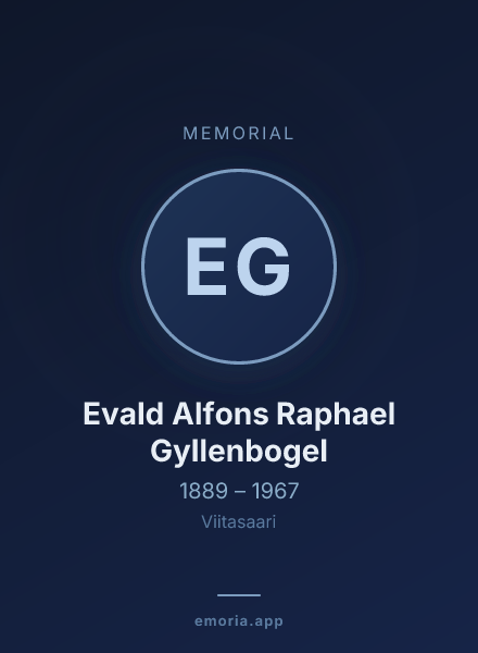 Memorial portrait of Evald Alfons Raphael Gyllenbogel