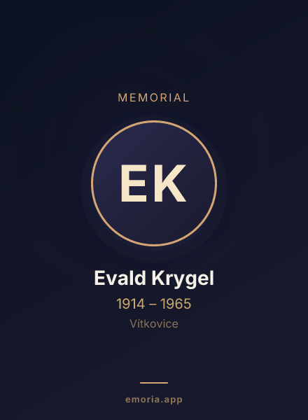 Memorial portrait of Evald Krygel