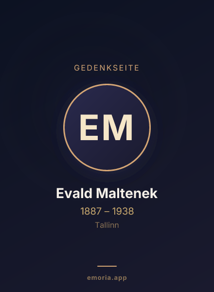 Gedenkportrait von Evald Maltenek
