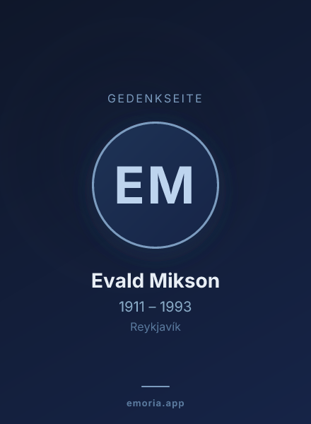 Gedenkportrait von Evald Mikson