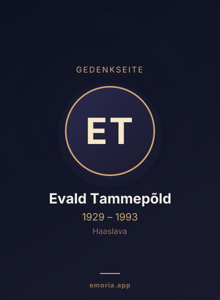 Gedenkportrait von Evald Tammepõld