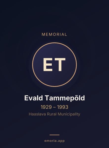 Memorial portrait of Evald Tammepõld
