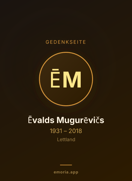 Gedenkportrait von Ēvalds Mugurēvičs