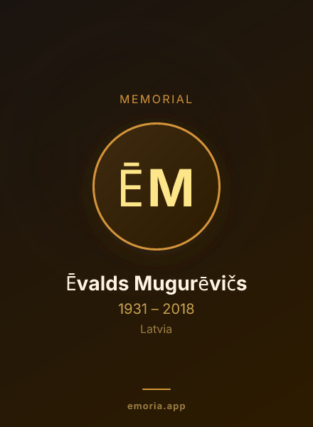 Memorial portrait of Ēvalds Mugurēvičs