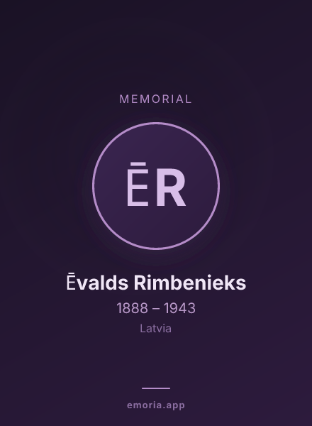 Memorial portrait of Ēvalds Rimbenieks