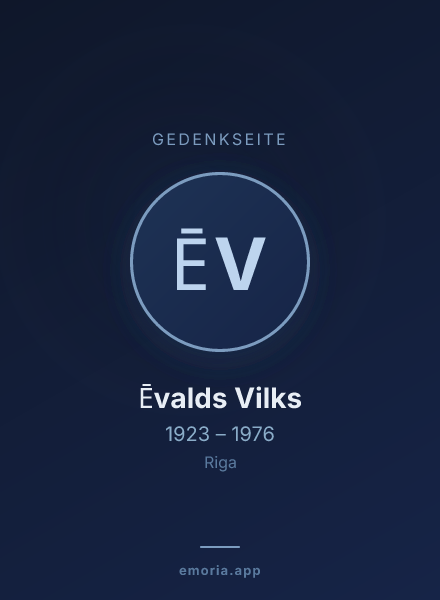 Gedenkportrait von Ēvalds Vilks