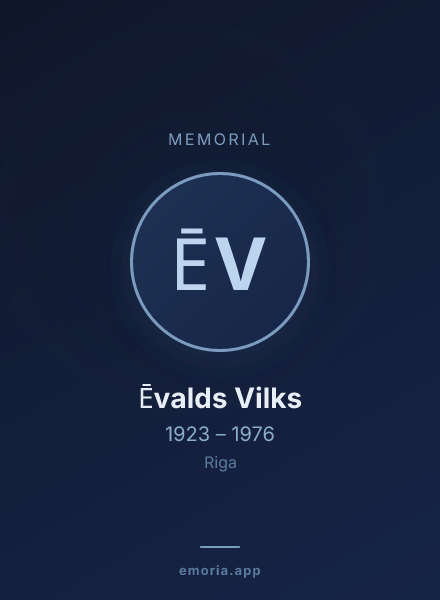 Memorial portrait of Ēvalds Vilks