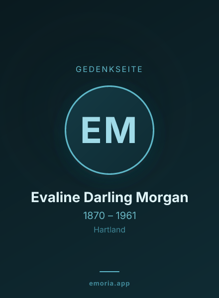 Gedenkportrait von Evaline Darling Morgan
