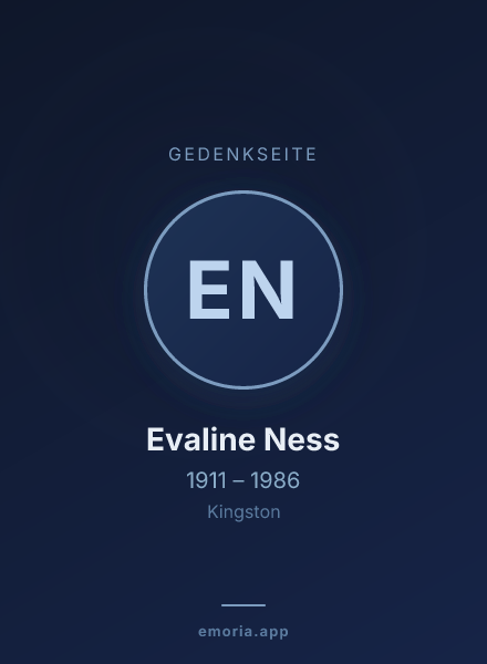 Gedenkportrait von Evaline Ness