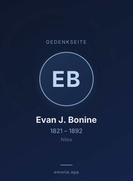 Gedenkportrait von Evan J. Bonine
