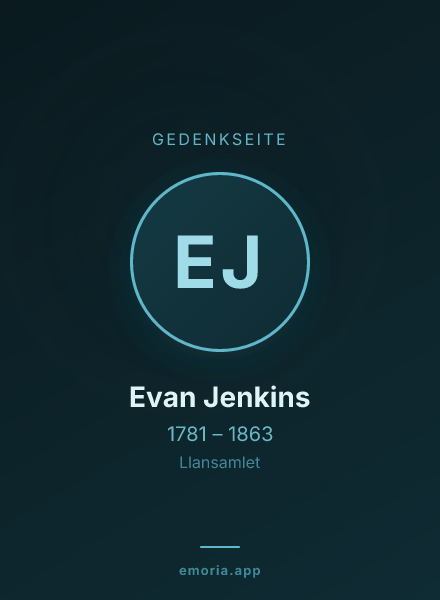 Gedenkportrait von Evan Jenkins