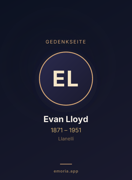 Gedenkportrait von Evan Lloyd