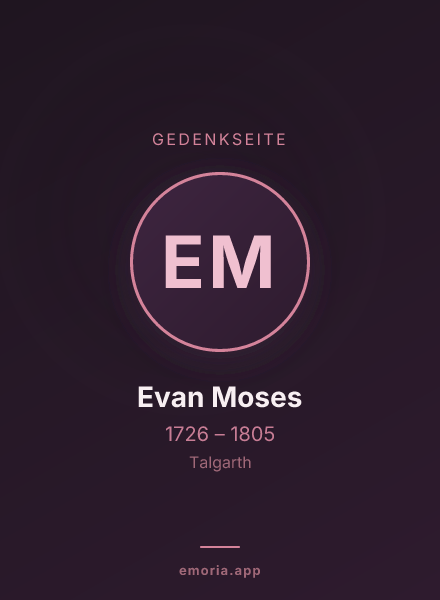 Gedenkportrait von Evan Moses