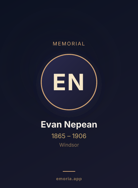Memorial portrait of Evan Nepean