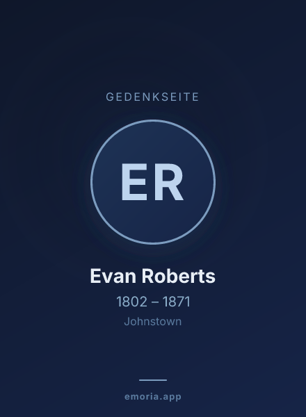 Gedenkportrait von Evan Roberts
