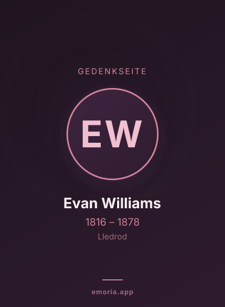 Gedenkportrait von Evan Williams
