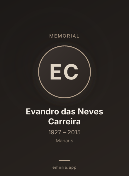 Memorial portrait of Evandro das Neves Carreira