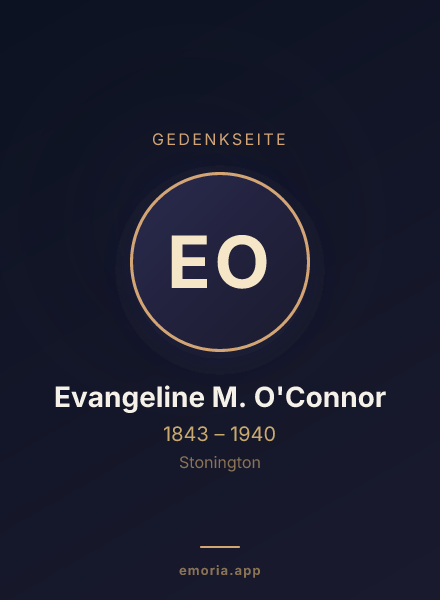 Gedenkportrait von Evangeline M. O'Connor