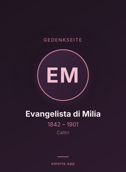 Gedenkportrait von Evangelista di Milia