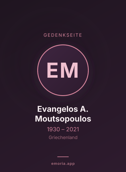 Gedenkportrait von Evangelos A. Moutsopoulos