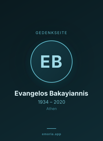 Gedenkportrait von Evangelos Bakayiannis