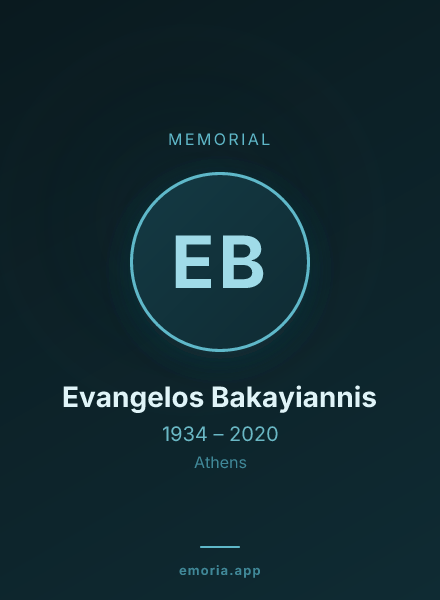 Memorial portrait of Evangelos Bakayiannis