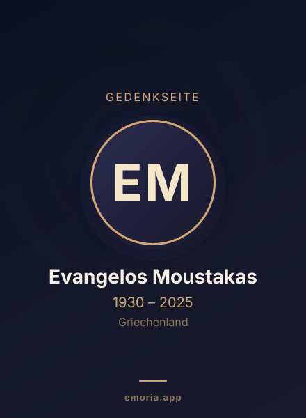 Gedenkportrait von Evangelos Moustakas